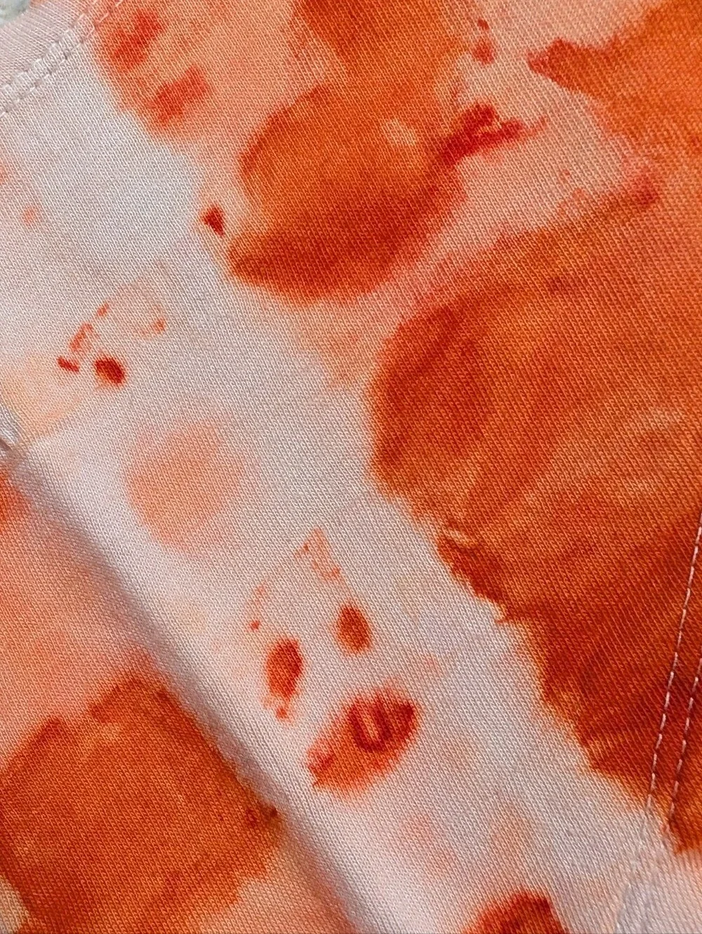 NWOT Tie-Dye Triangle Pet Bandana / Baby Bandaid Bib in Orange/ Black Backside